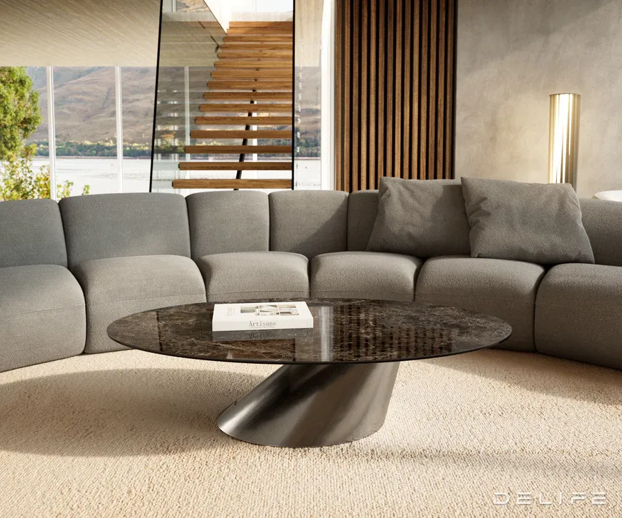 klub stolić edge 140x80cm, materijal: keramika laminam extra lucidato - slika 2