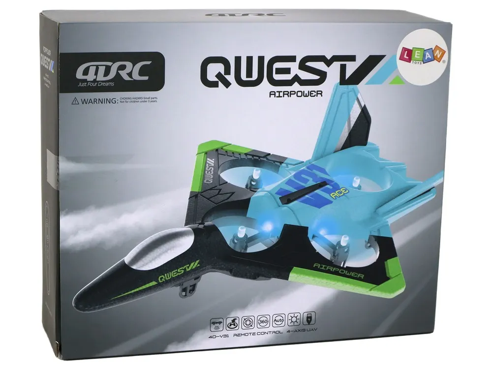 airplane fighter r/c silver blue - slika 7