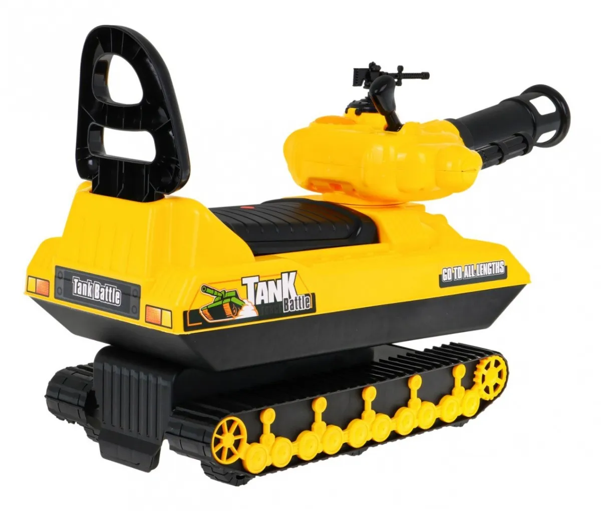 dječja guralica a tank - žuta - slika 3
