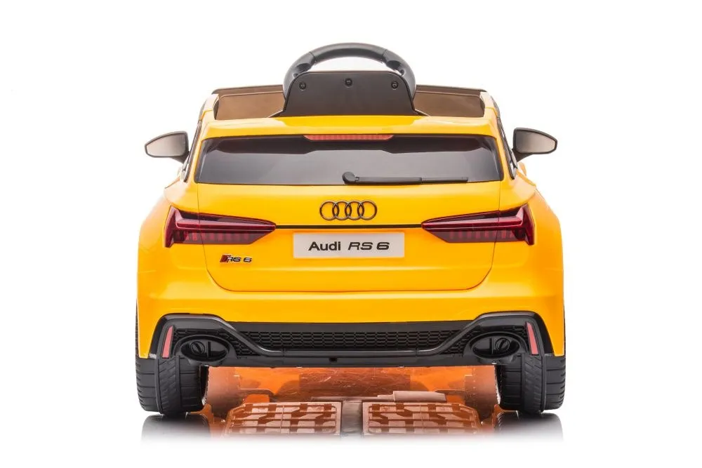licencirani auto na akumulator audi rs6 - žuti - slika 6