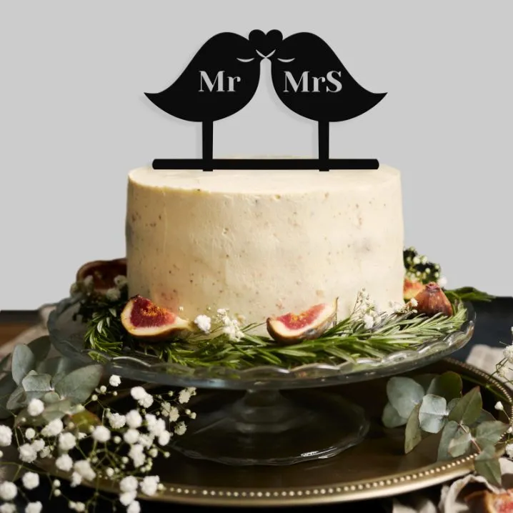 toper za vjenčanu tortu – mr & mrs - slika 2