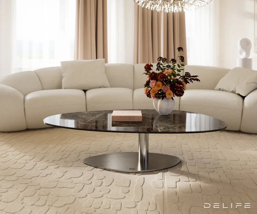 klub stolić edge 140x75cm, materijal: keramika laminam emperador - slika 2