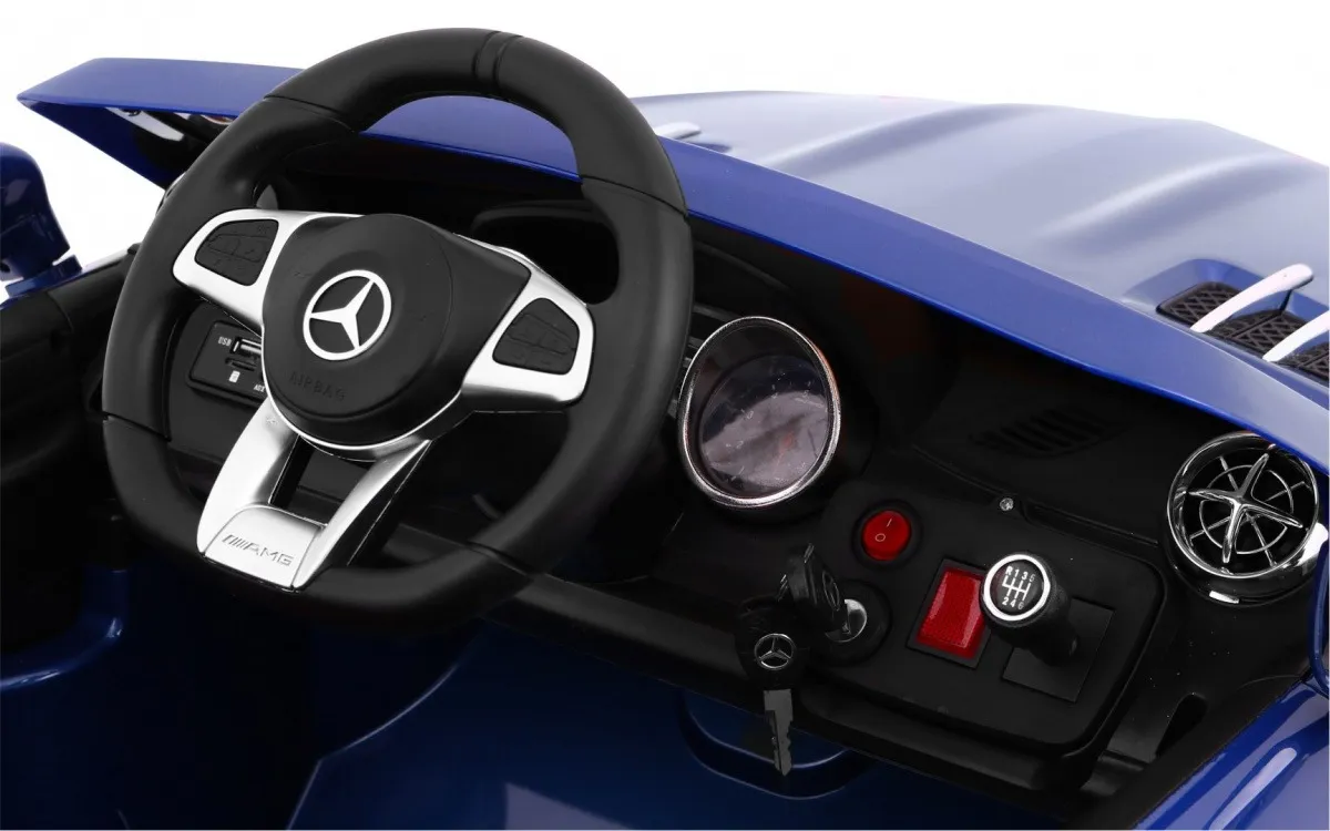 licencirani auto na akumultor mercedes amg sl65 - plavi/lakirani - slika 5