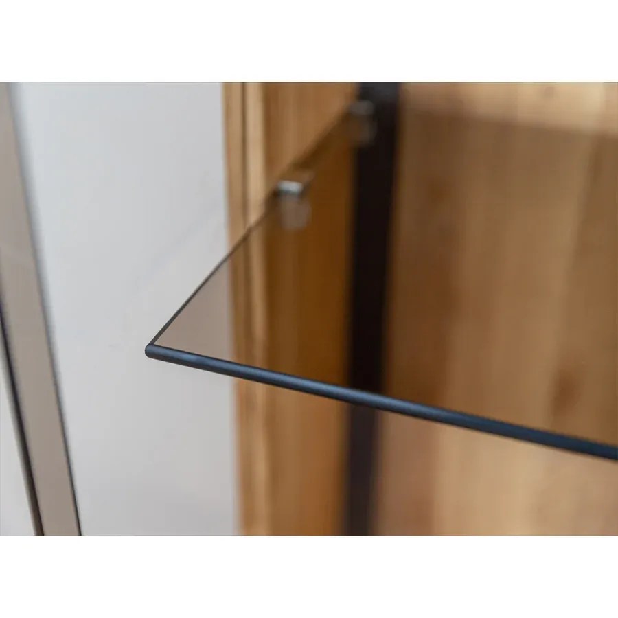 vitrina collodi 84,50x205cm, materijal: masivno drvo hrast - slika 6