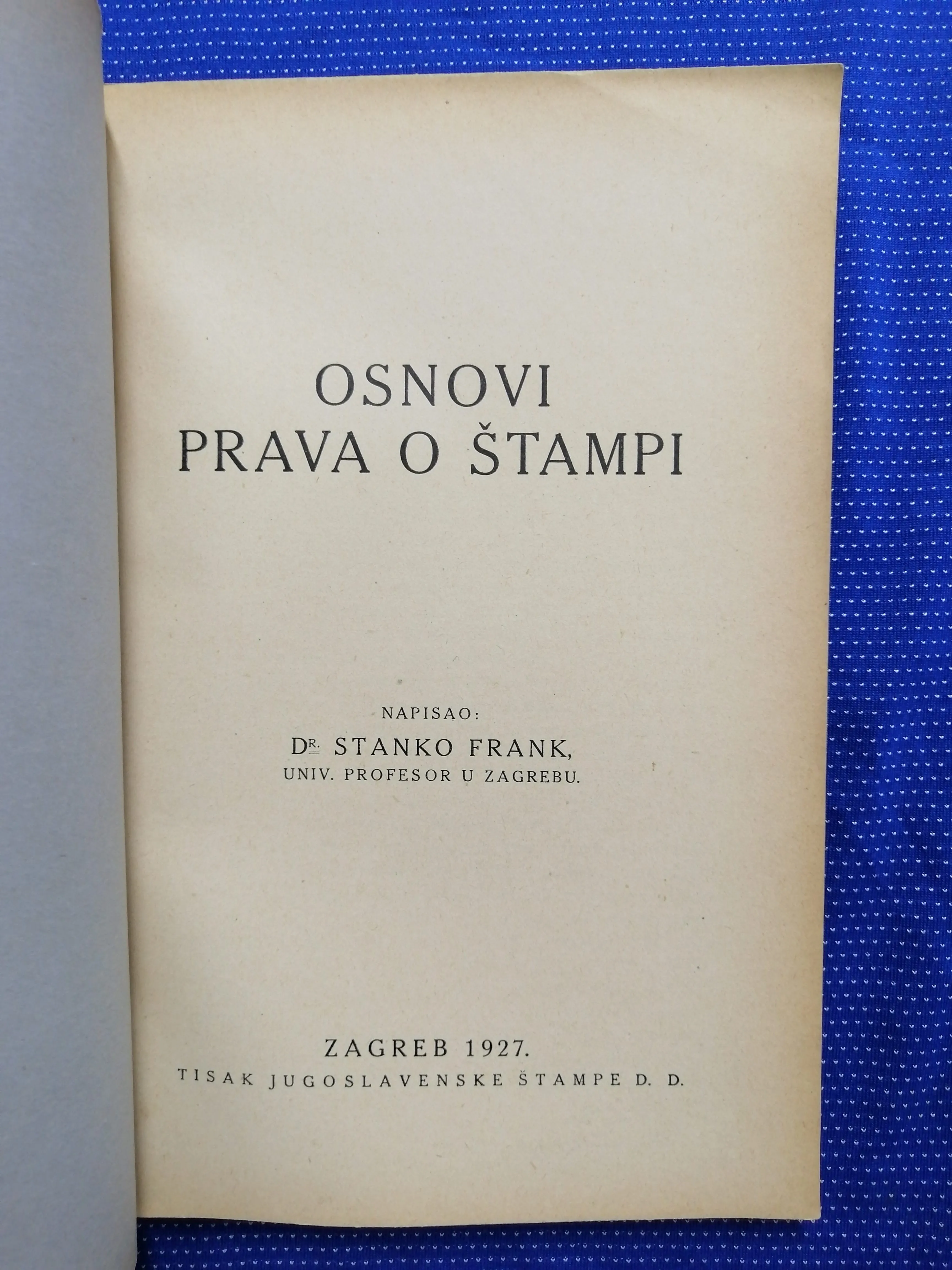 stanko frank – osnovi prava o štampi - slika 2