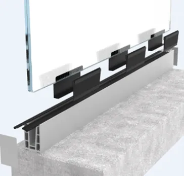 kontinuirana aluminijska vodilica za staklene ograde bv 4500 eco - slika 3