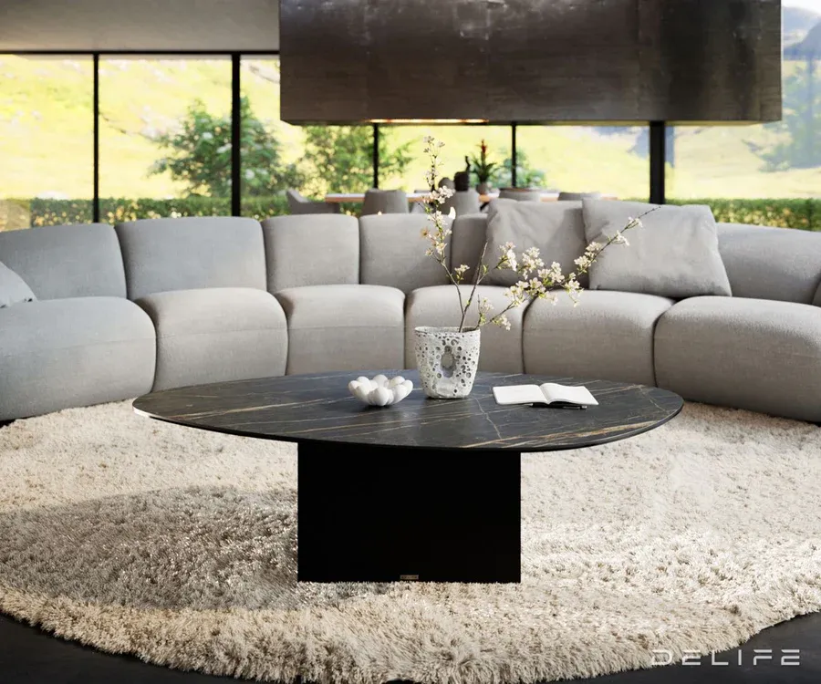 klub stolić edge 140x76cm, materijal: keramika noir desir - slika 4