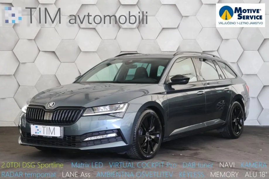 Škoda Superb Combi 2.0TDI Sportline MATRIX VIRTUAL RADAR temp - Ljubljana