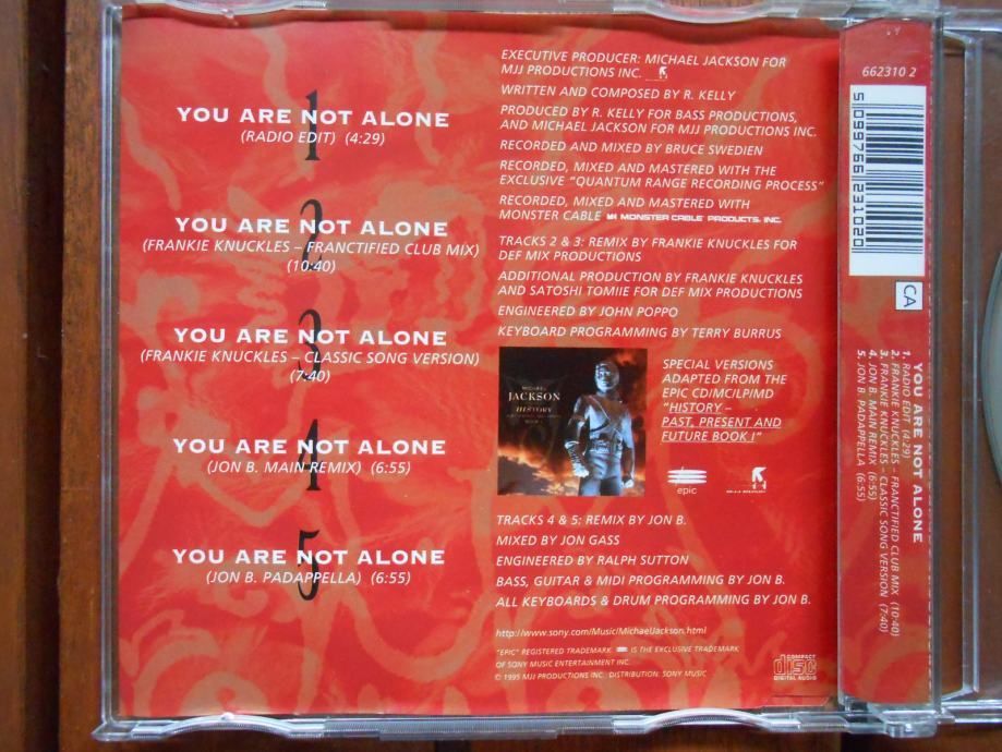 michael jackson ‎– you are not alone - slika 2