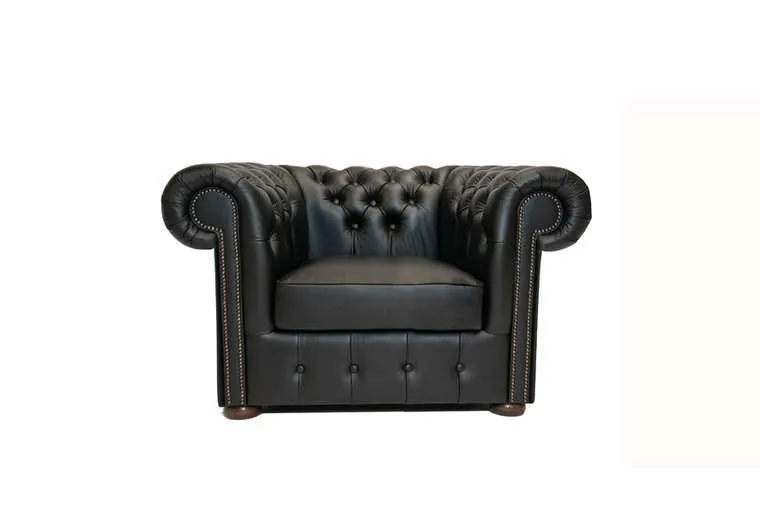 Chesterfield Fotelja Class Leather | 1-sjedište | Shiny Black - Ježdovec, Zagreb
