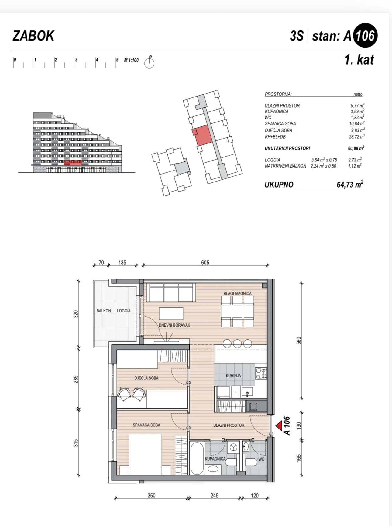 zabok centar, 65m2 novogradnja - slika 4