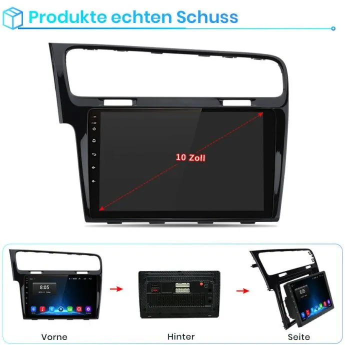 original android za vw golf 7 mk7 multimedija navigacija + kamera - slika 5