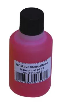 EUROLITE UV-active stamp ink, transp. red, 50ml - Križevci