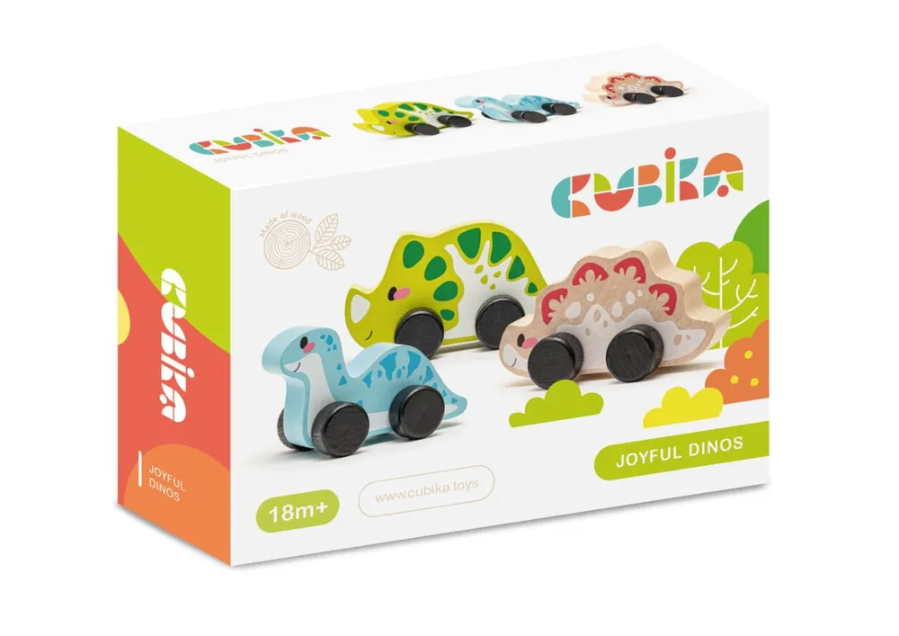 tri drvena vesela dinosaura set 15597 - slika 4