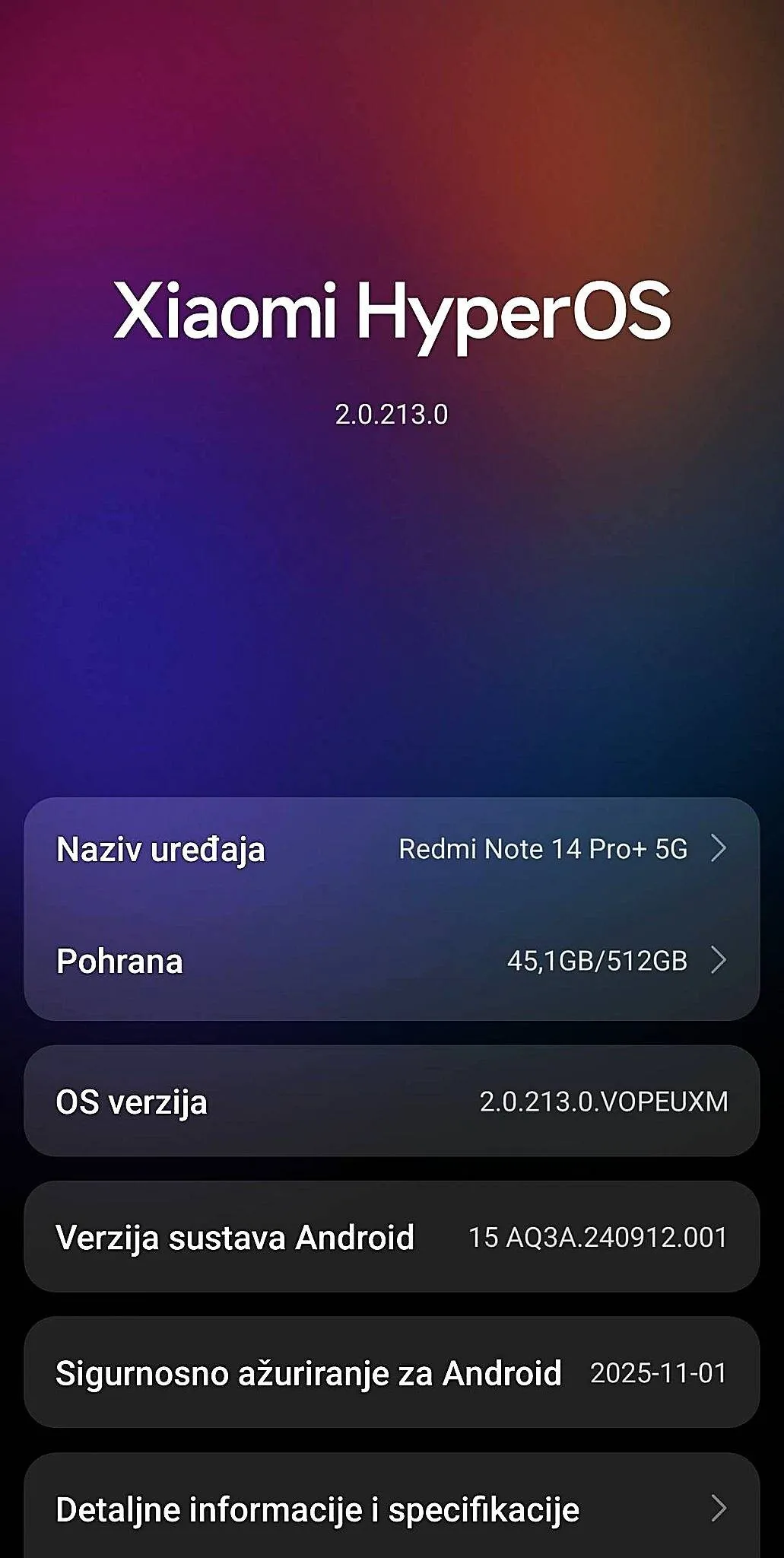 xiaomi redmi note 14 pro plus 5g, 12+6gb ram, 512gb rom, 200mpx+punjač - slika 5