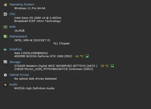 xeon e5-2680 v4 14/28, gtx 1080 8gb gddr5x, 16gb ddr4, 256gb - slika 5