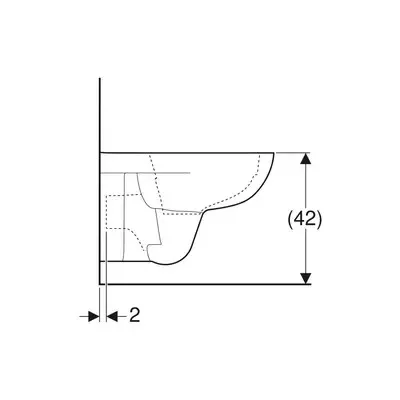 geberit selnova wc školjka oval - slika 3