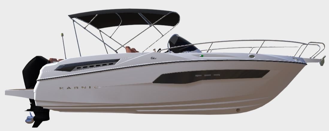 karnic 7.95 m (sl741) - otvoreni pramac/kabina u konzoli, model 2026 - slika 14