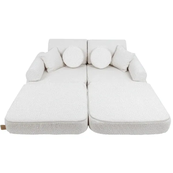 srednja modularna sofa za djecu - bijela bukle - slika 4