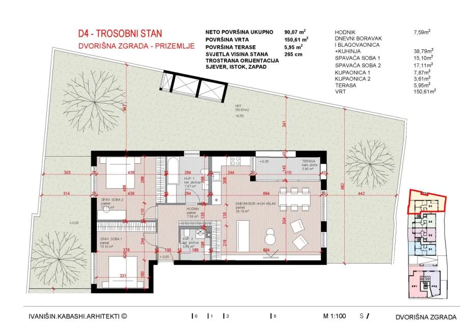 stan: zagreb (lašćina),kvatrić,trosobni s vrtom 106.00 m2, novogradnja - slika 10