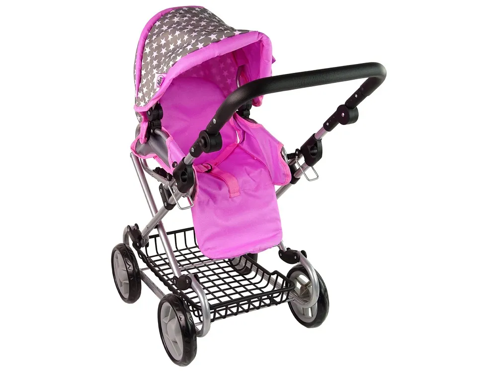 kolica za lutke 2u1 carrier bag - siva - slika 10
