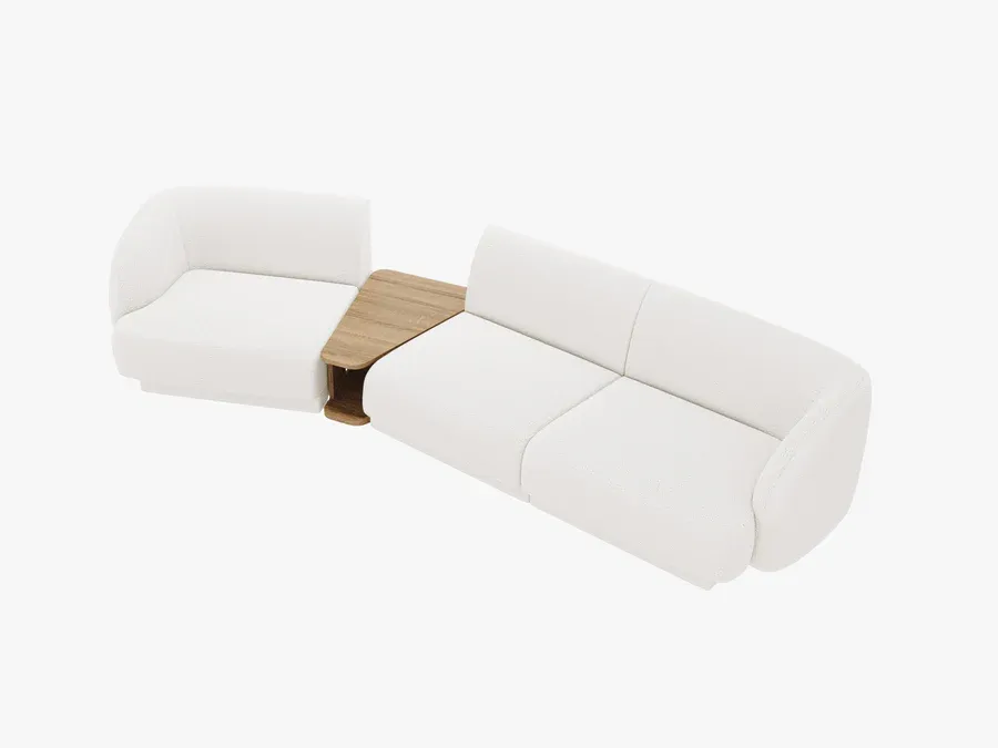 kutna garnitura miley 303x126cm, materijal: boucle - slika 2