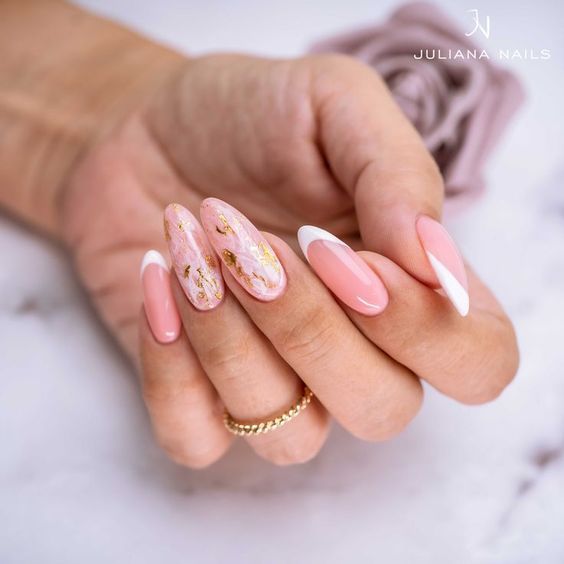look box – marble french nails - slika 2