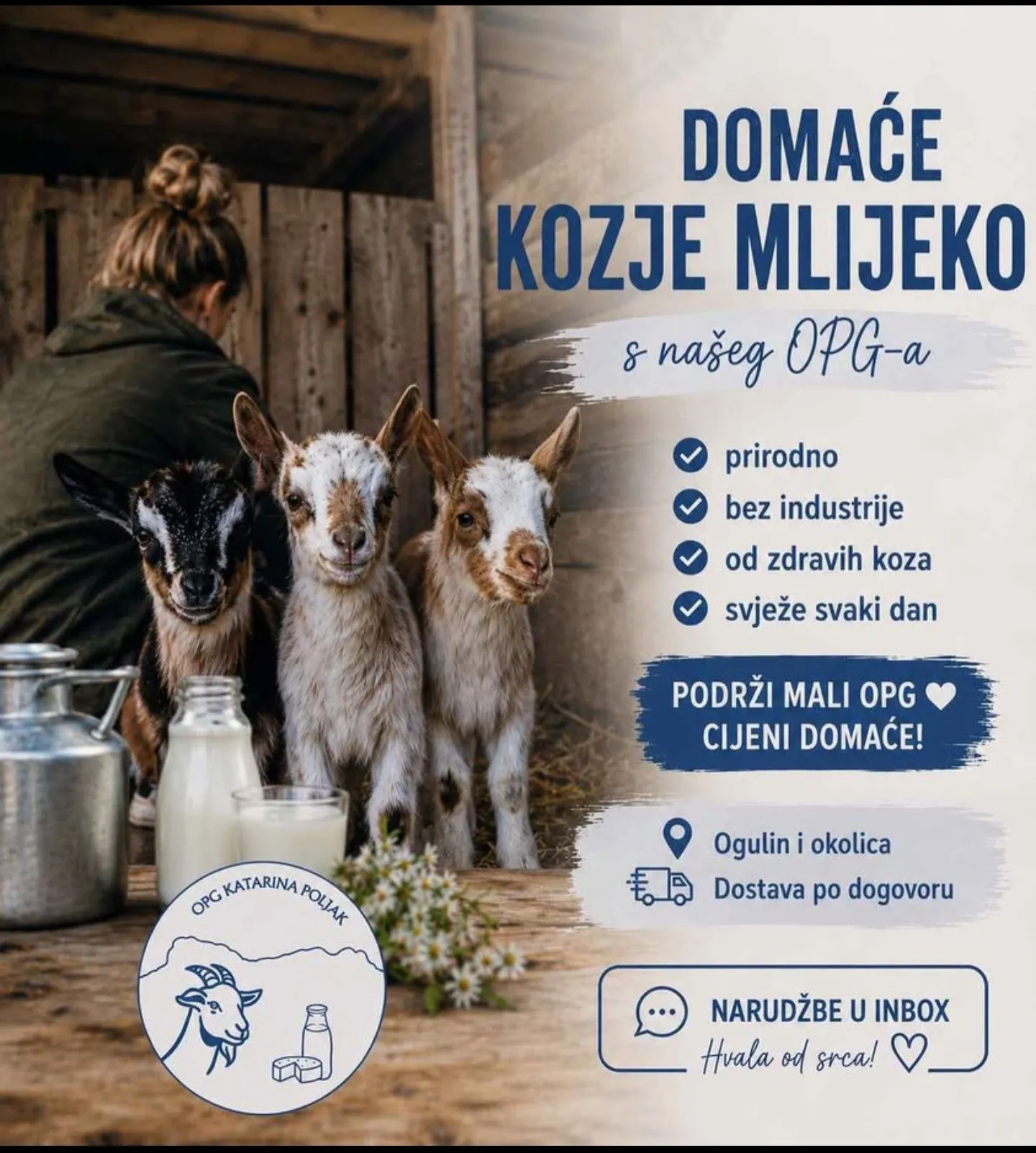 Svježe kozje mlijeko - Ogulin