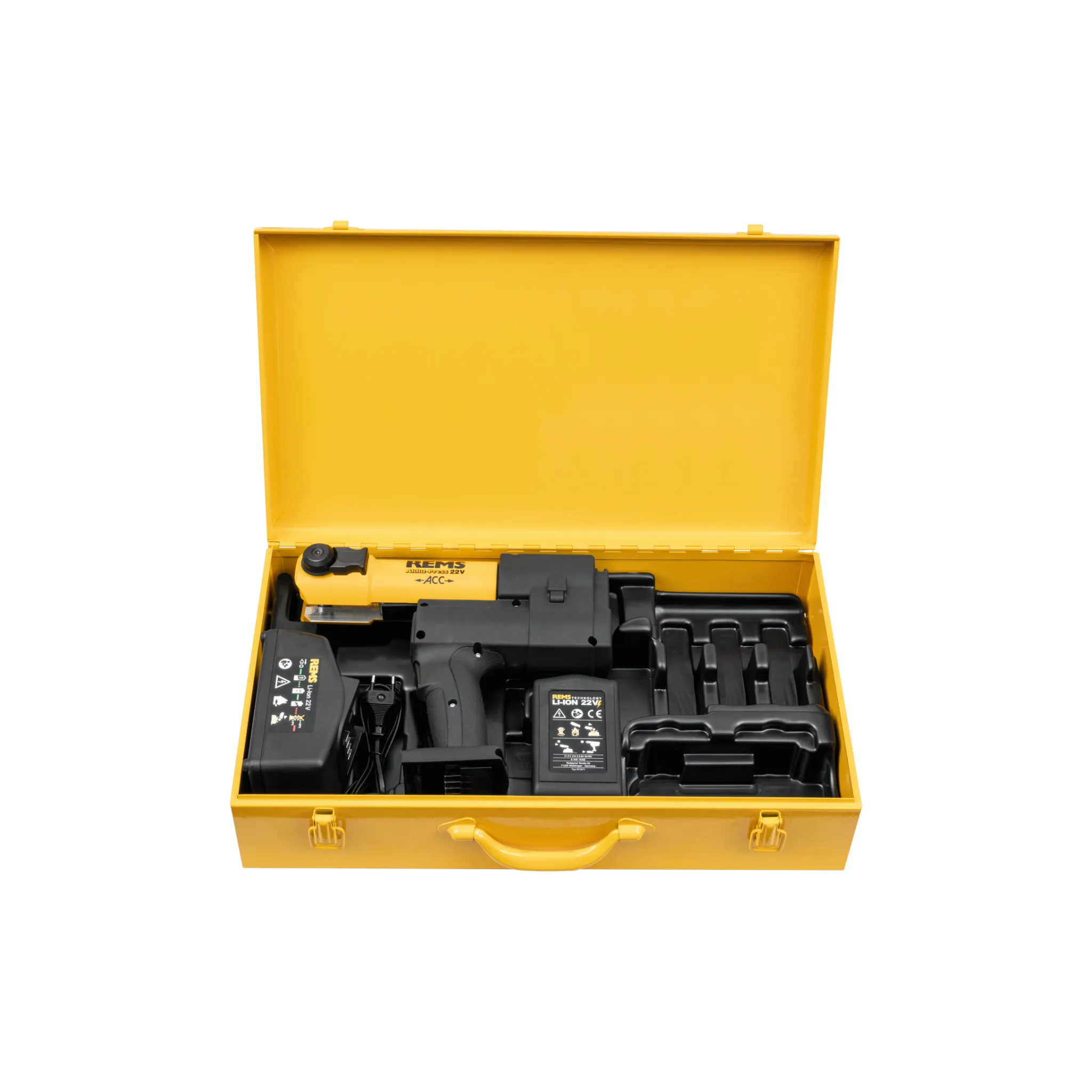 REMS Akku-Press 22V ACC Basic-Pack (u stabilnoj kutiji od čeličnog lima)