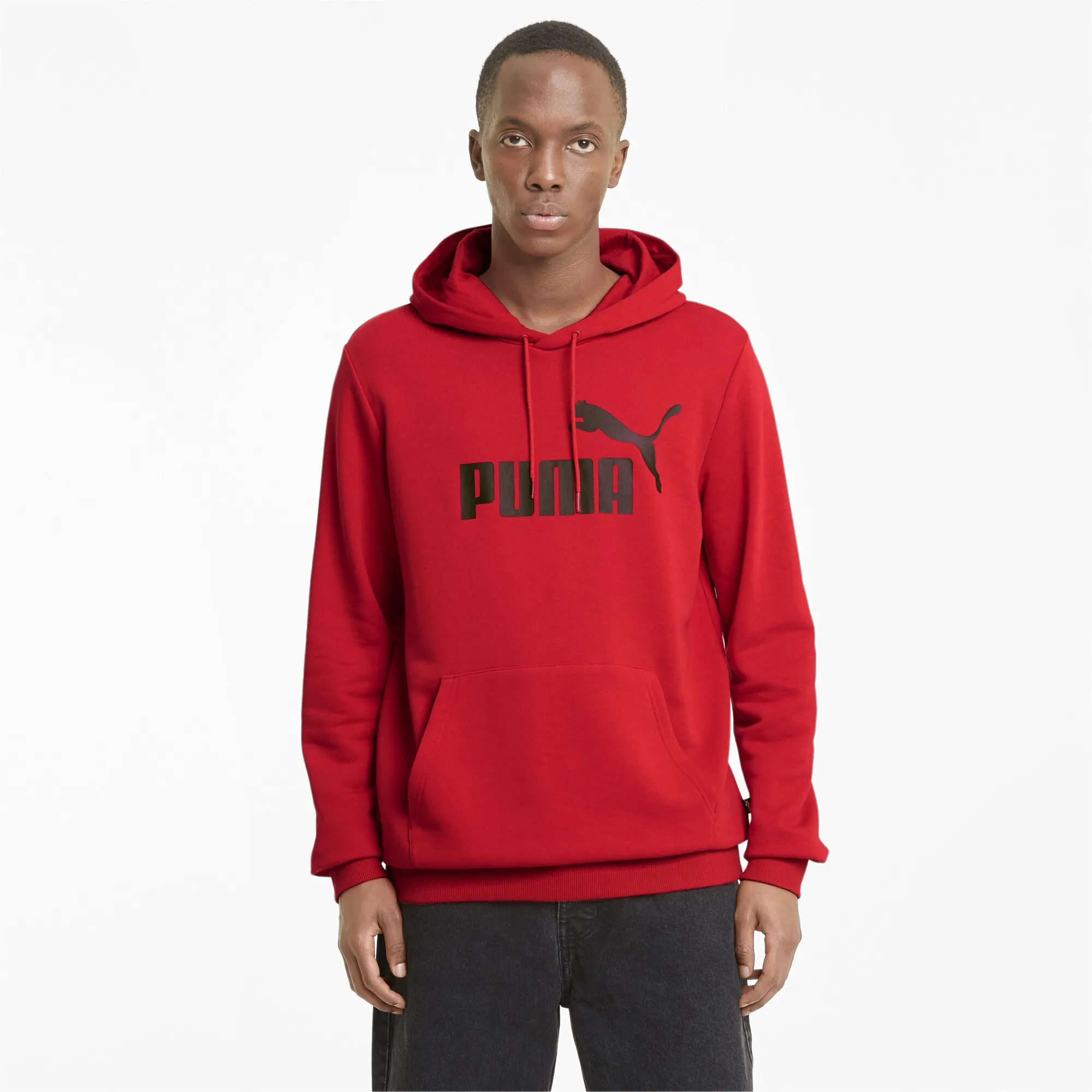 puma ess big logo -pulover s kapuljačom crvena - slika 2