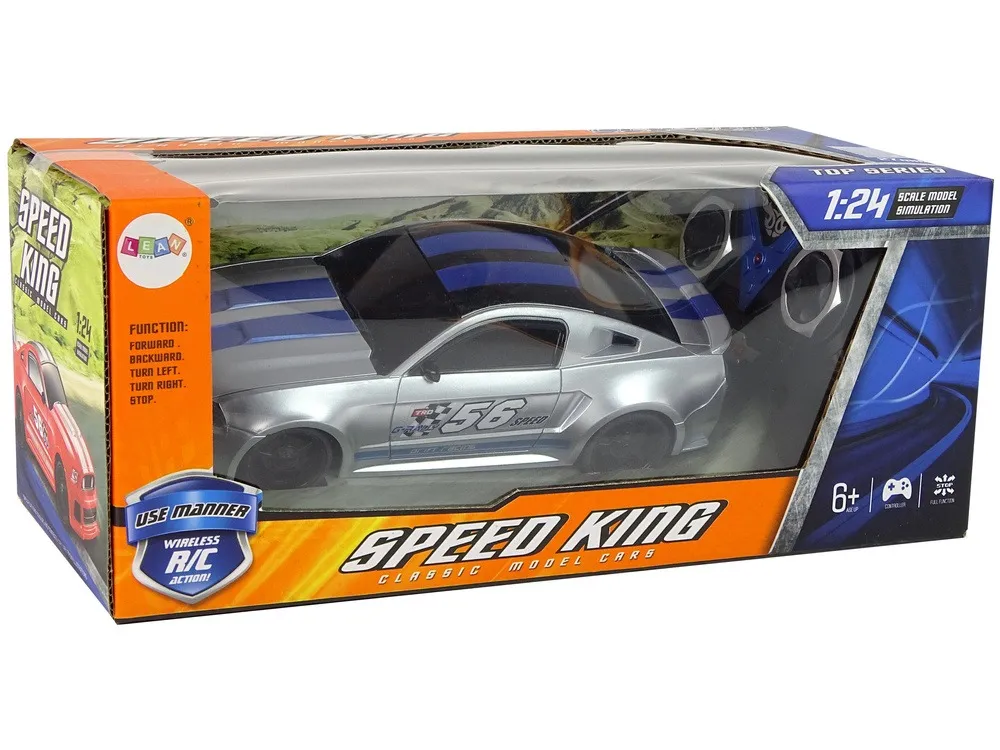 auto na daljinsko upravljanje r/c sports car 1:24 speed king - srebrni - slika 6