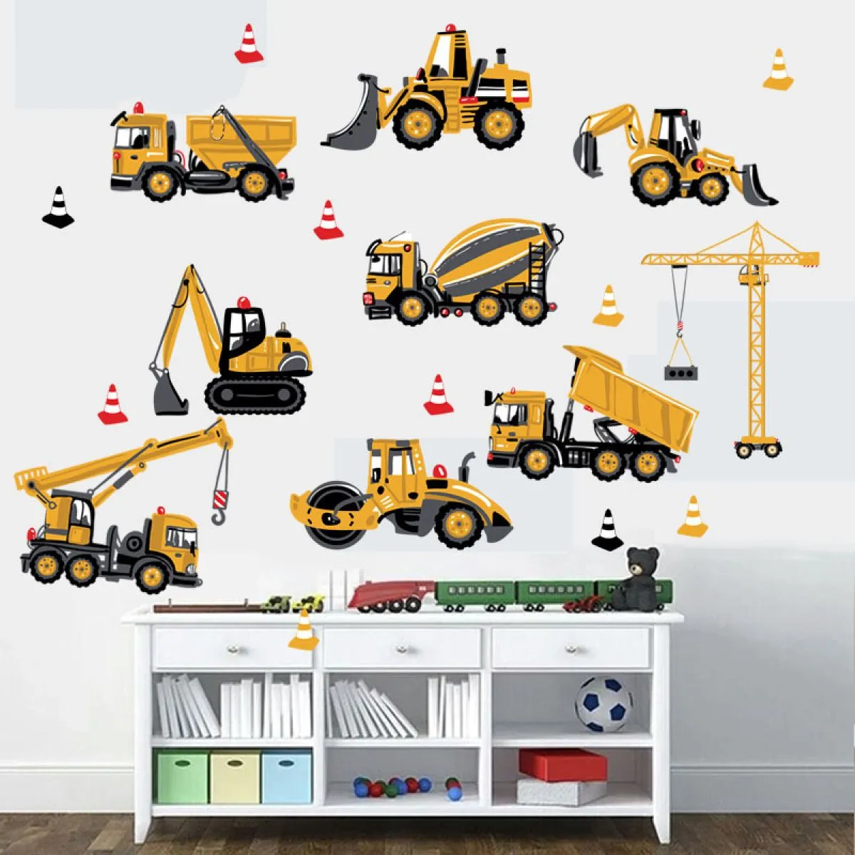 zidna naljepnica construction vehicles - slika 2