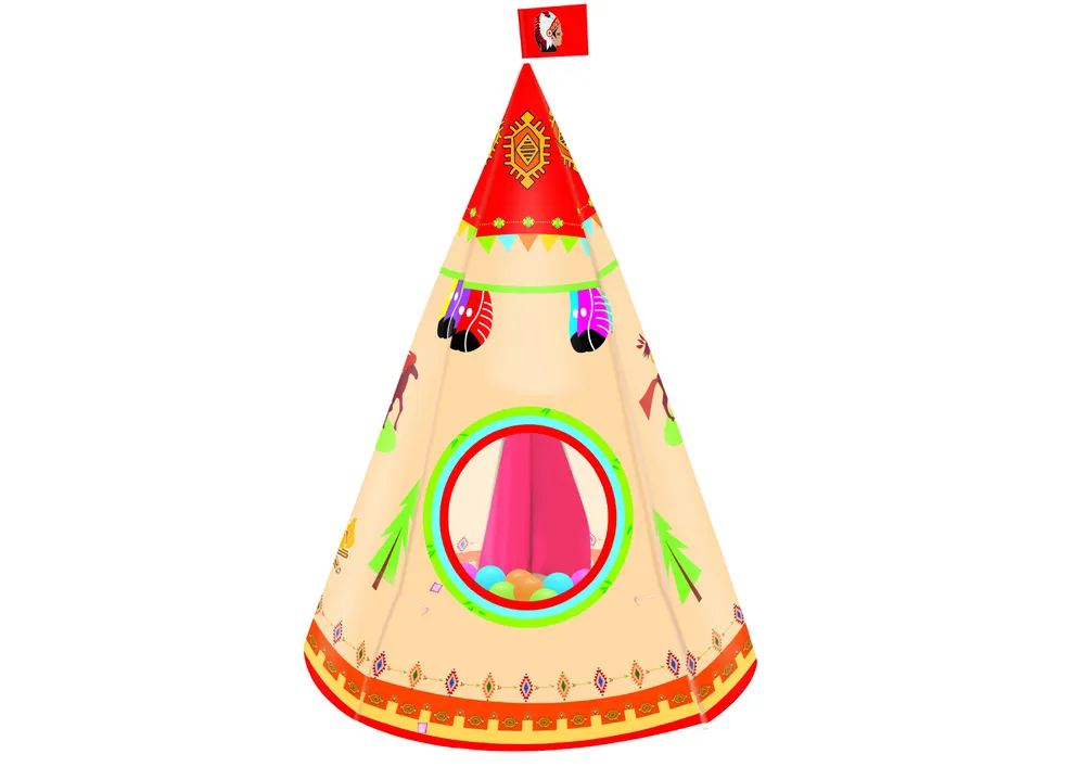 dječji šator za igru tipi - crveni - slika 2