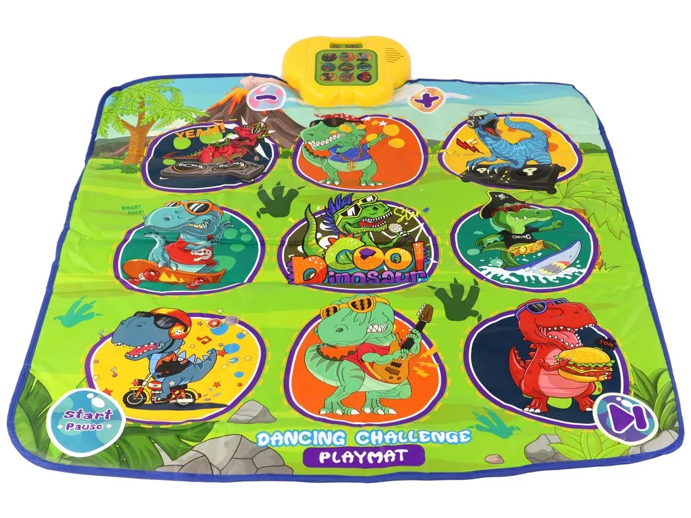 podloga za ples s motivom dinosaura 90cm x 86cm - slika 2