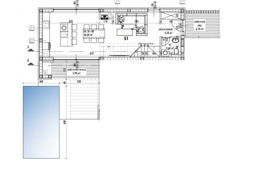 moderna vila s bazenom 60 m od mora - privlaka (zadar) (prodaja) - slika 5