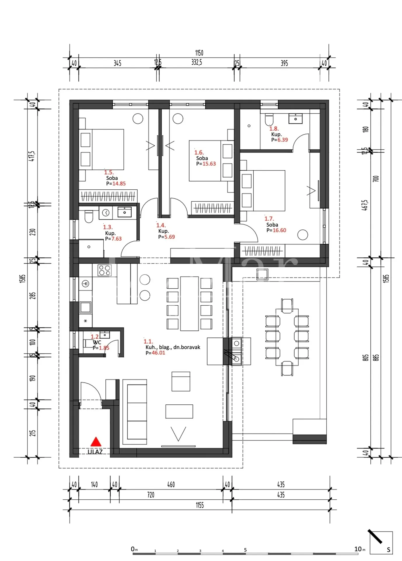 novo - vila s bazenom kod novalje - 146 m2 - slika 10