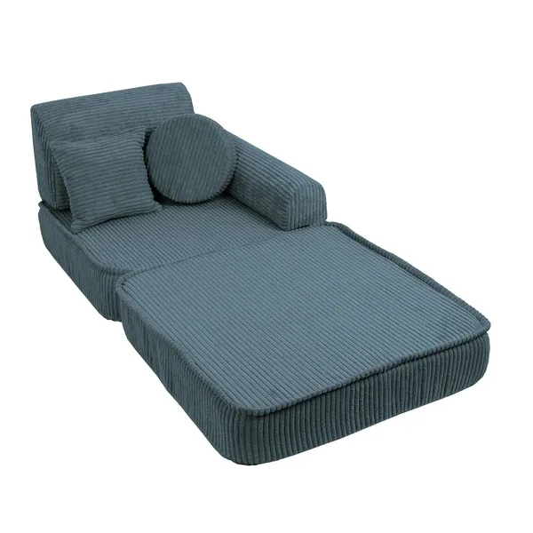 srednja modularna sofa za djecu - estetska tirkizna - slika 2