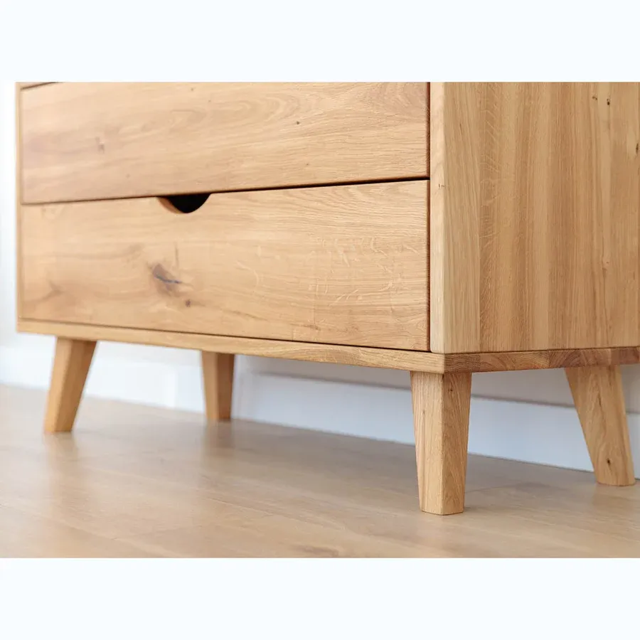 komoda simona 90x40 cm, materijal: masivno drvo hrast - slika 4