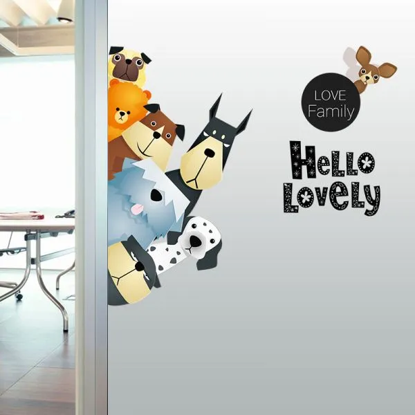 3d wall sticker dogs dimenzije 70x50 cm - slika 6