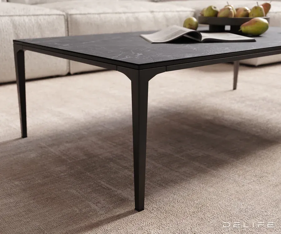 klub stolić levente 110x60cm, materijal: keramika laminam nero greco - slika 5