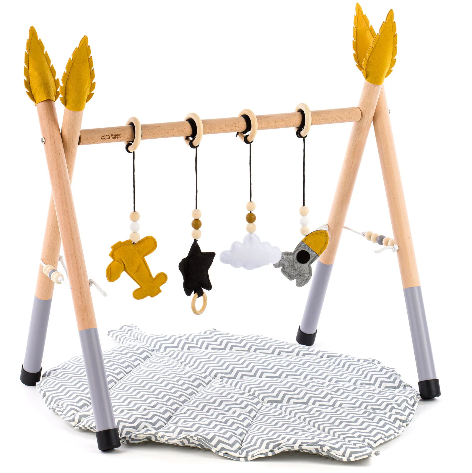 drveni baby gym s mekanom podlogom - slika 3