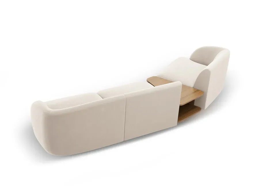 kutna garnitura miley 303x126cm, materijal: baršun - slika 4