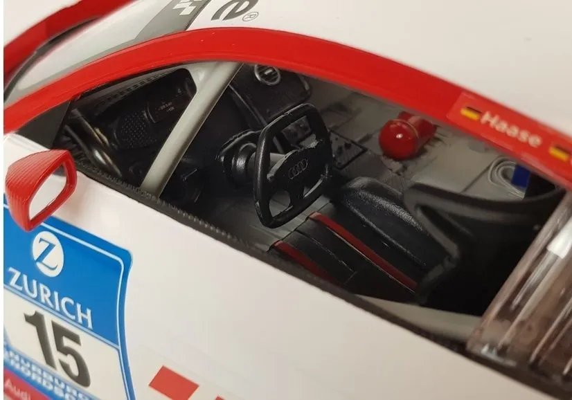 auto na daljinsko upravljanje audi r8 lms rastar 1:14 bijelo-crveni - slika 6