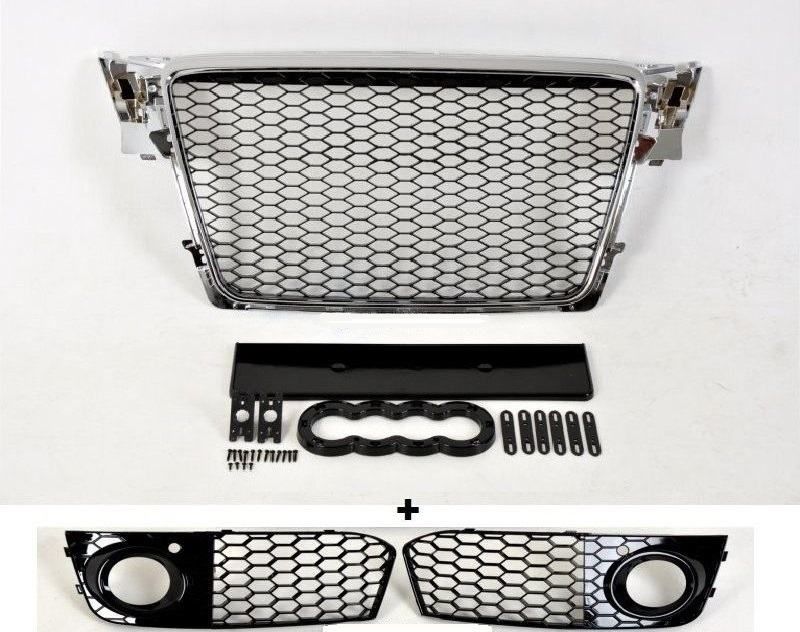 Maska+blende Za Audi A4 B8 07-12 G.- Rs4 Look- Crna-Krom-Super Izgled - Županja