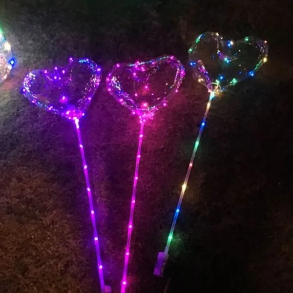 magični led balon u obliku srca - slika 8