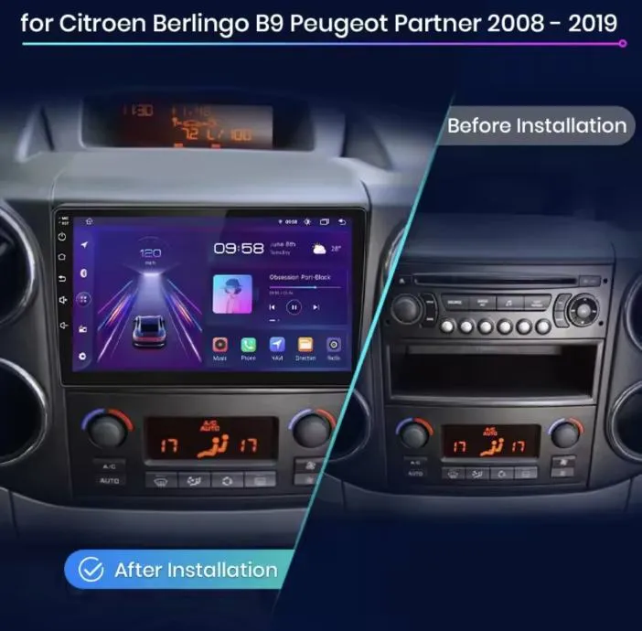citroen berlingo 2008-2019 android kamera carplay multimedija original - slika 5