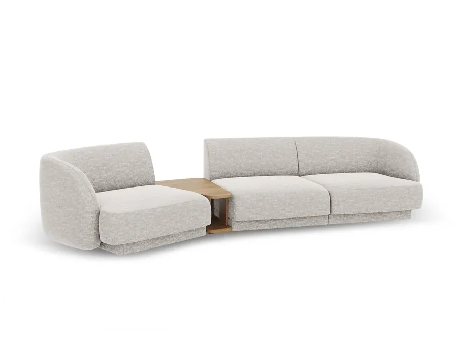 kutna garnitura miley 303x126cm, materijal: chenille - slika 3