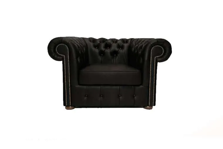 Chesterfield Fotelja Class Leather | 1-sjedište | Matt Black - Ježdovec, Zagreb