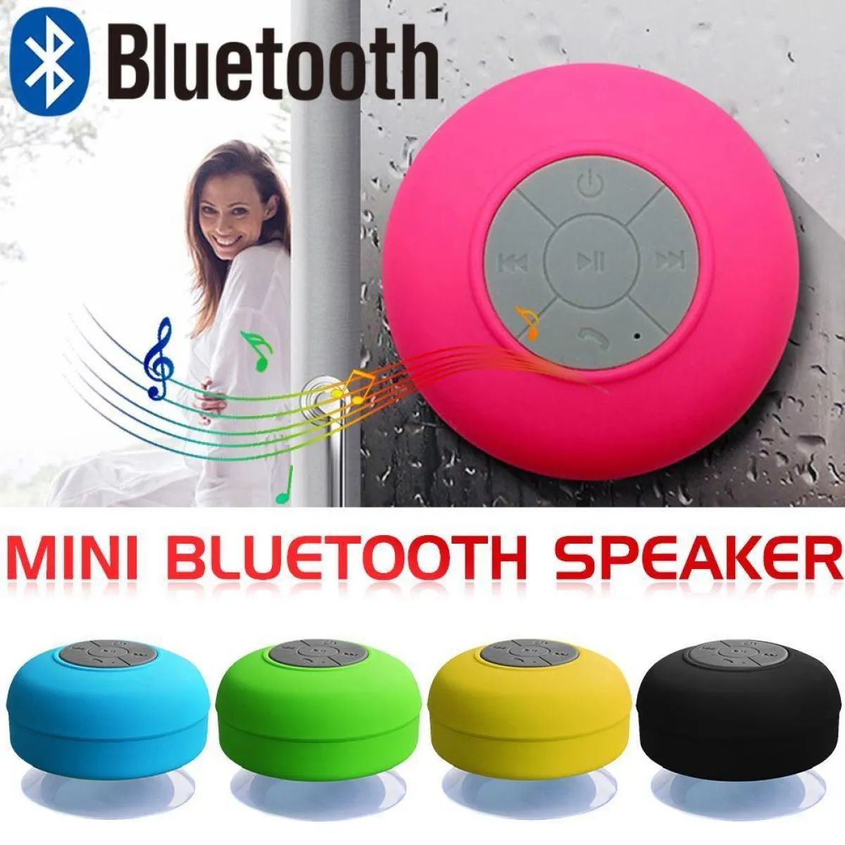 shower speaker - vodootporni bluetooth zvučnik u boji po izboru - slika 4