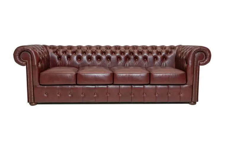 Chesterfield Garnitura Class Leather | 4-sjedišta | Cloudy Red - Ježdovec, Zagreb